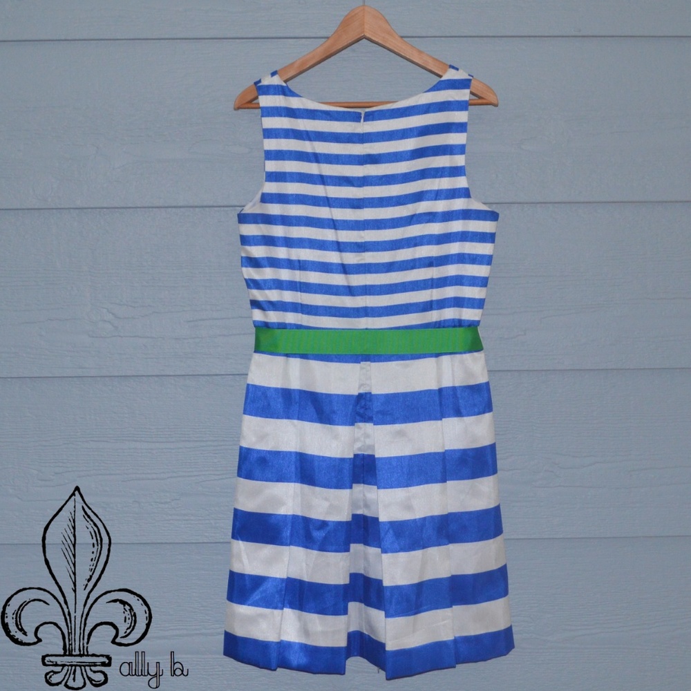 💫NWOT Julian Taylor Blue & White striped dress💫 - Picture 3 of 7